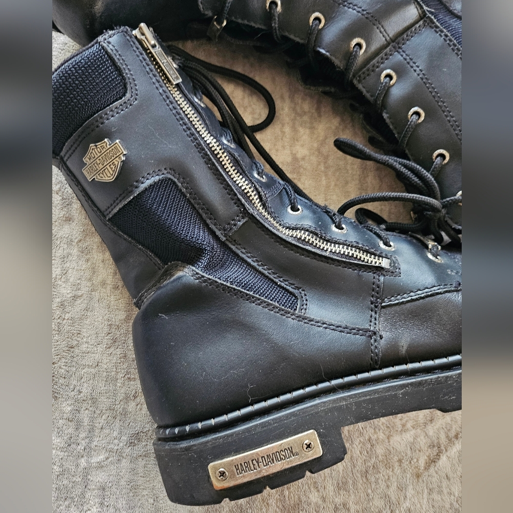 Harley-Davidson Paraspinna Men's Motorcycle Boots Black Size 11 - Picture 3 of 13